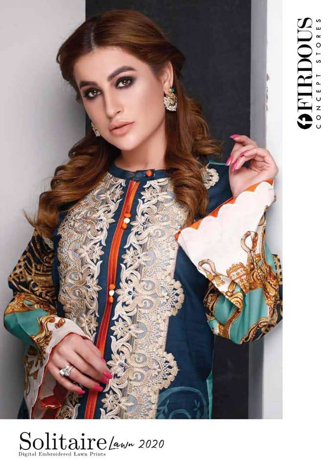 Solitaire Lawn Kurti 2020 by Firdous